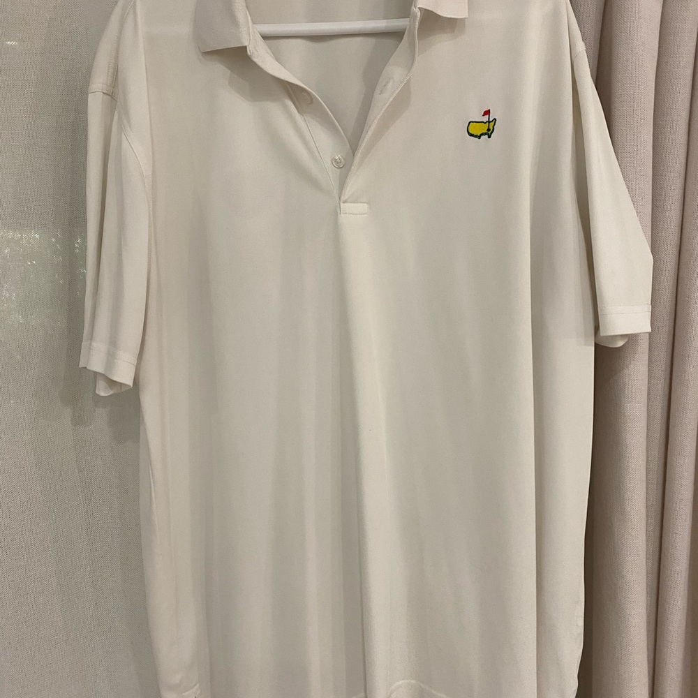 Masters White Polo Shirt with Classic Collar and Minimalist Design